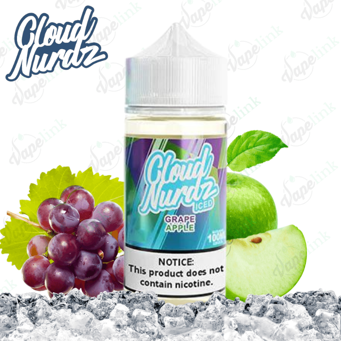 CloudNurdz-GrapeAppleICED100mlvapelink.com_.au_1.png Cloud Nurdz | ICED | Grape Apple ICED 100ml - Image 1
