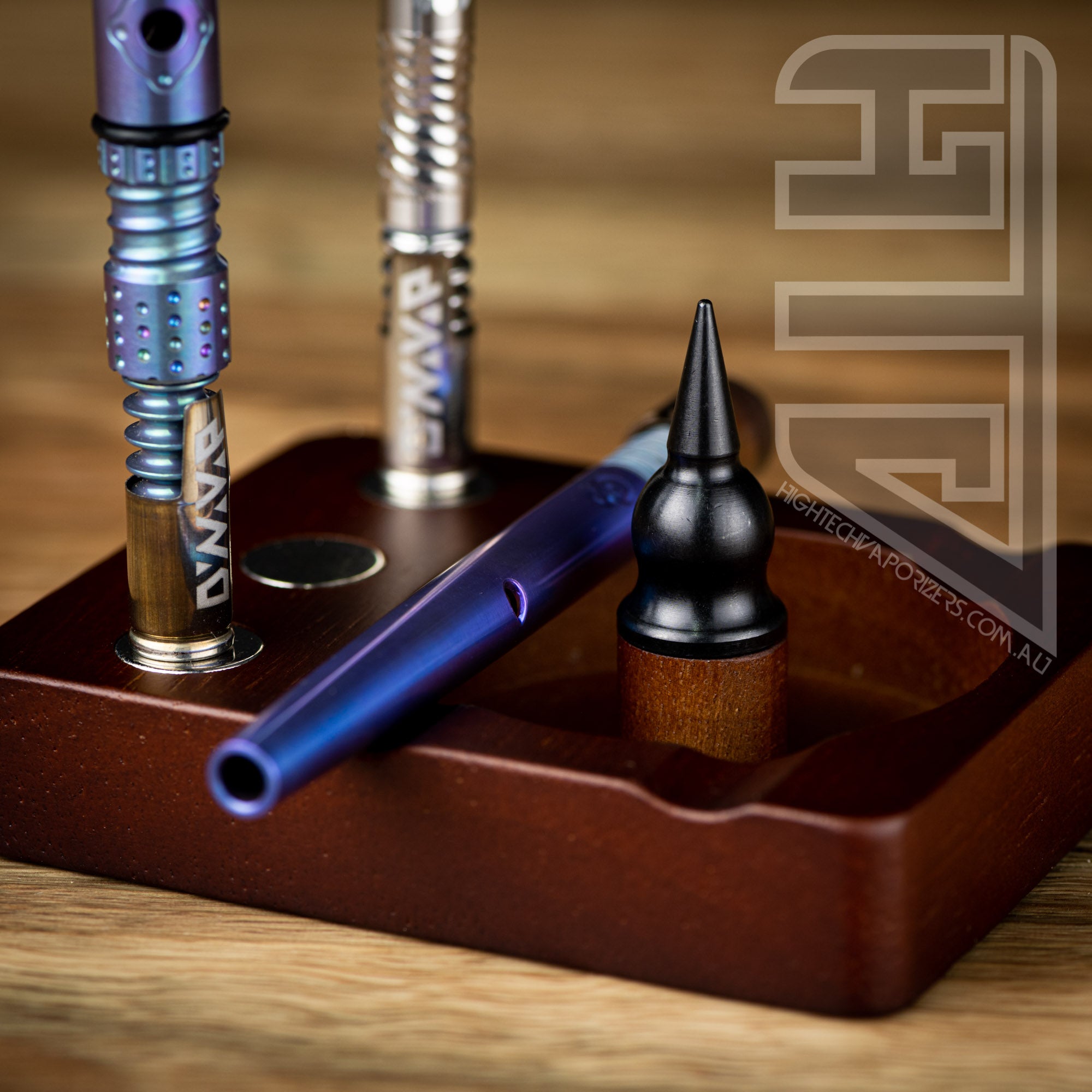 DSC_8594.jpg Wooden Debowler Stand W/ Steel Spike (for Dynavap) - Image 1