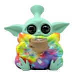 5″ Baby Yoda Silicone Water Pipe - Image 3