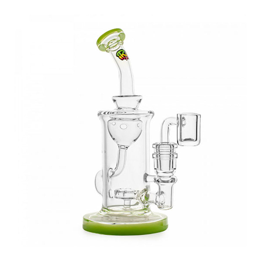 irie-6-75-klein-incycler-with-ufo-perc-rig-lime-green.jpg Irie 6.75″ Klein Incycler with UFO Perc Rig - Image 1