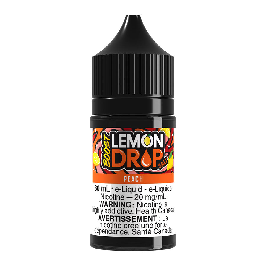 lemon-drop-boost-salt-nic-e-liquid-peach.jpg Lemon Drop Boost Salt Nic E-Liquid – Peach - Image 1