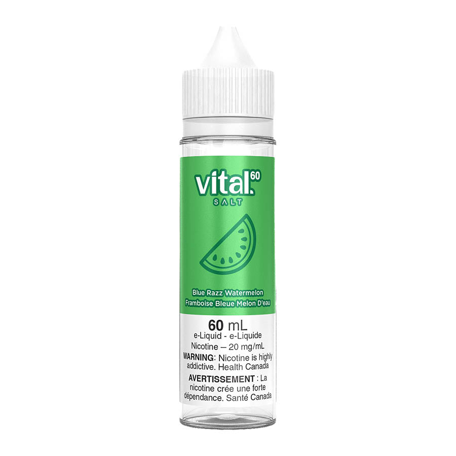 vital-salt-nic-e-liquid-blue-razz-watermelon-60ml.jpg Vital Salt Nic E-Liquid – Blue Razz Watermelon 60ml - Image 1